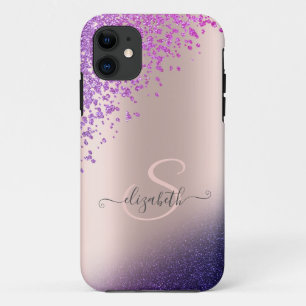Violet Glitzer Ombre Diamonds Case-Mate iPhone Hülle