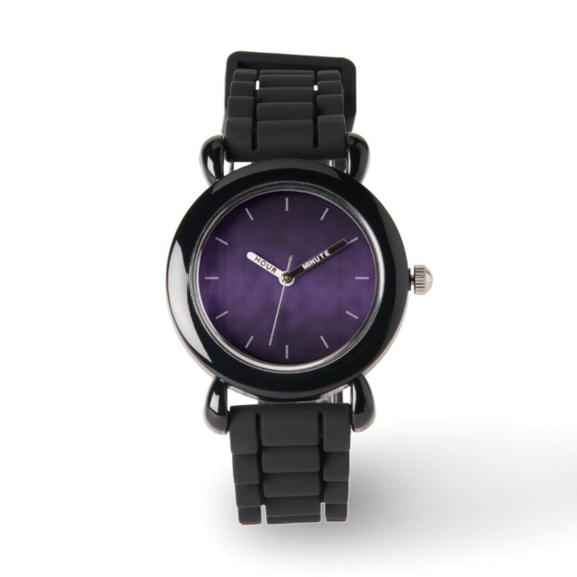 Violet Gothic Ombre Kunst Armbanduhr (Vorderseite)