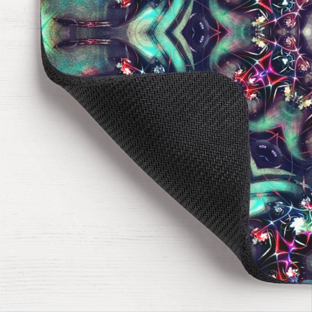 Violet gradient branch medallion on dark sand thro mousepad (Ecke)