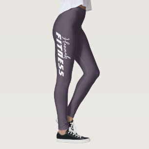Violet Gris Foncé Danse Entraînement Gym Leggings
