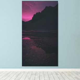 Violet Hour — Bergstille bei Dämmerung Leinwanddruck