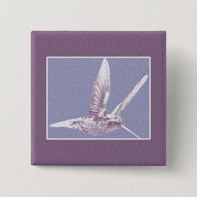Violet Hummingbird Button (Vorderseite)