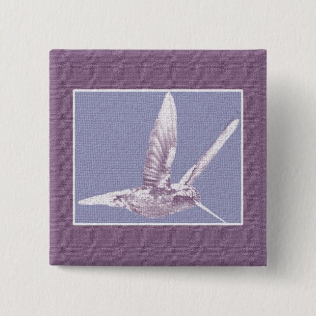 Violet Hummingbird Button (Vorderseite)