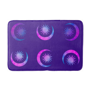 Violet Indigo Lila Moon & Sun Zen Schlafzimmer Badematte