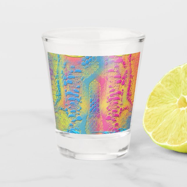 VIOLET LACE - Digital - Fraktal Art - Schnapsglas (Vorderseite)
