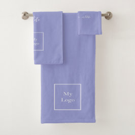 Violet Lavendel Beauty Salon Logo Badhandtuch Set
