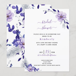 Violet Lavendel & Blumendusche Einladung