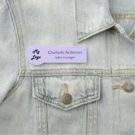 Violet Lavendel Firmenlogo Mitarbeiter Namensschild