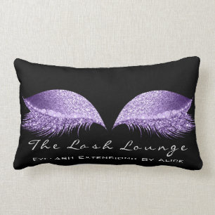 Violet Lavender Glitzer Black Makeup Lashes Beauty Lendenkissen