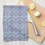 Violet, Lavender, Lilac, Blues & White Art Deco Geschirrtuch<br><div class="desc">Muted Violet,  Dusty Lavender,  Soft Lilac,  Deep Slate Blue,  Steel Blue,  Powder Blue,  Stone Gray,  Silver Gray,  Indigo &
White Art Deco Pattern</div>