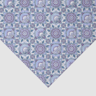 Violet, Lavender, Lilac, Blues & White Art Deco  Seidenpapier