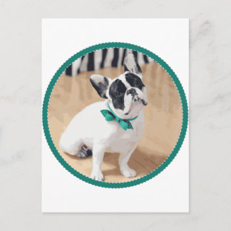 Violet Lieben Sie! Französische Bulldogie Art für Postkarte