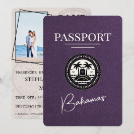 Violet Lila Bahamas Passport Save the Date