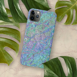 Violet Lila Blau Türkis Rosa Marmormuster iPhone 16 Pro Max Hülle