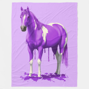 Violet Lila Dripping Nass Paint Horse Fleecedecke
