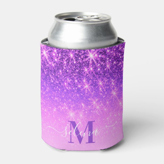 Violet Lila Glitzer Dosenkühler (Kanne Vorderseite)