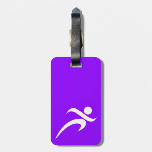 Violet Lila laufen Gepäckanhänger
