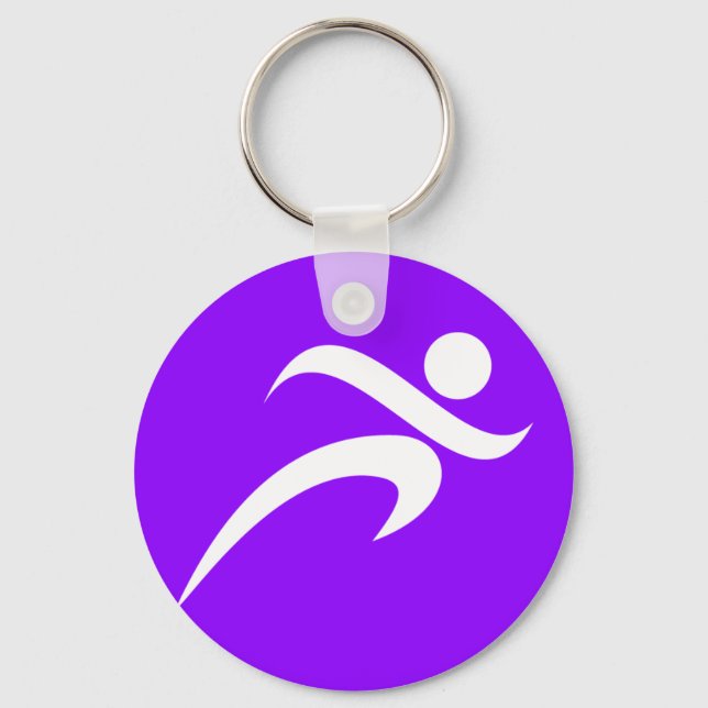 Violet Lila laufen Schlüsselanhänger (Vorderseite)