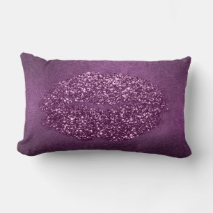 Violet Lila Lips Glitzer Plum Girly Makeup Kiss Lendenkissen