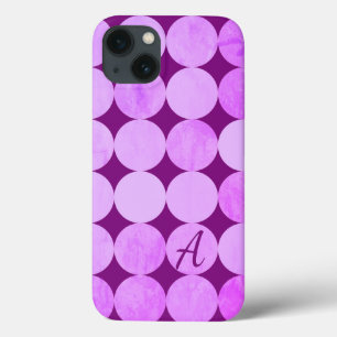 Violet, Lila Magenta und rosa Circles Monogramm Case-Mate iPhone Hülle
