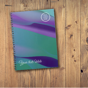 Violet lila Name Logo Spiral Foto Notebook Notizblock