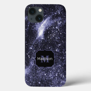 Violet lila peri abstrakte Galaxie Monogram Case-Mate iPhone Hülle