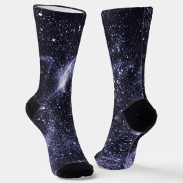 Violet lila Peri abstrakte Galaxie Socken