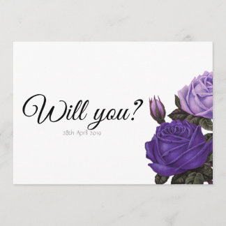 Violet Lila Rose Werden Sie meine Bridesmaid-Karte Einladung