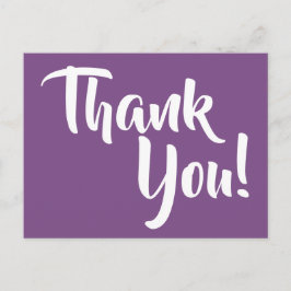 Violet Lila und weiße Kalligraphie Vielen Dank Postkarte