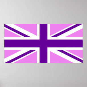Violet Lila Union Jack Poster