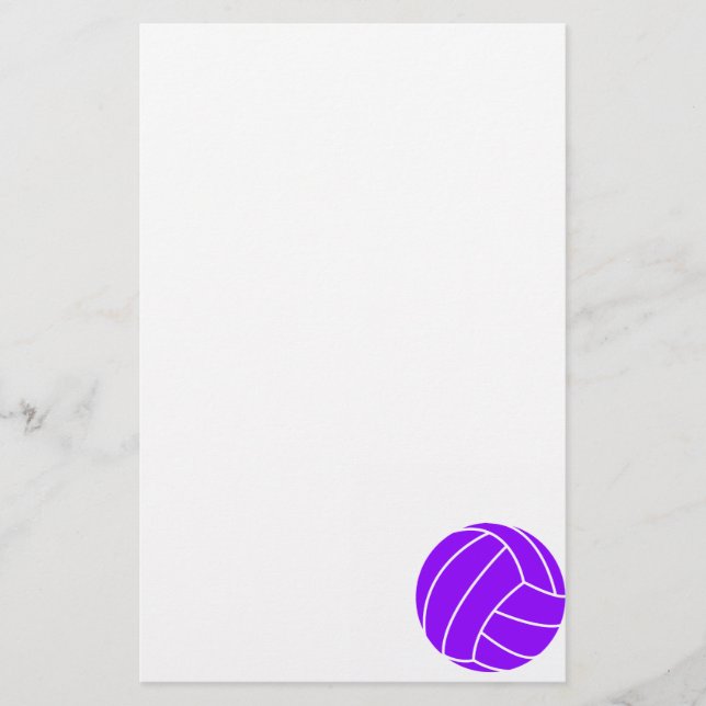 Violet Lila Volleyball Briefpapier (Vorderseite)