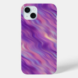 Violet Lila Wavy Textur iPhone 15 Mini Hülle