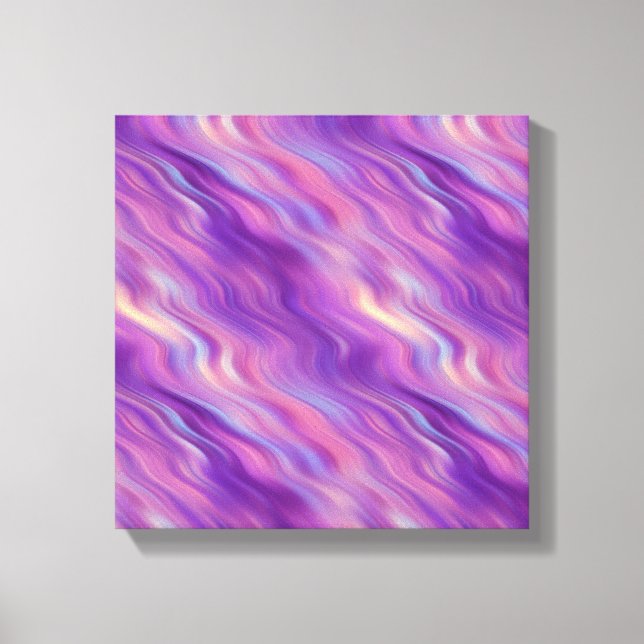 Violet Lila Wavy Textur Leinwanddruck (Vorderseite)