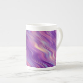 Violet Lila Wavy Textur Prozellantasse