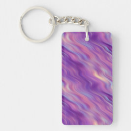 Violet Lila Wavy Textur Schlüsselanhänger