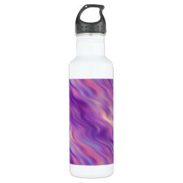 Violet Lila Wavy Textur Trinkflasche