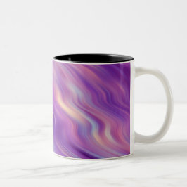 Violet Lila Wavy Textur Zweifarbige Tasse