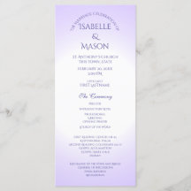 Violet Lila Wedding Program