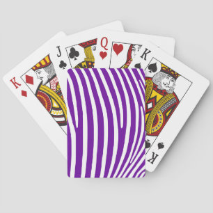 Violet Lila Zebra Streifen Spielkarten