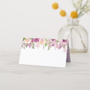 Violet Lilac-Blume Hochzeit gedeckte Platzkarte