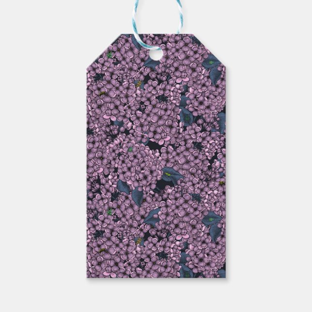 Violet Lilac Garden Geschenkanhänger (Vorderseite)