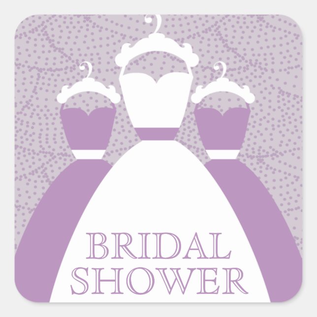 Violet Lilac Lila Brautparty Umschlag Aufkleber (Vorderseite)