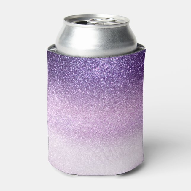 Violet Lilac Pastel Lila Triple Glitzer Ombre Dosenkühler (Kanne Vorderseite)