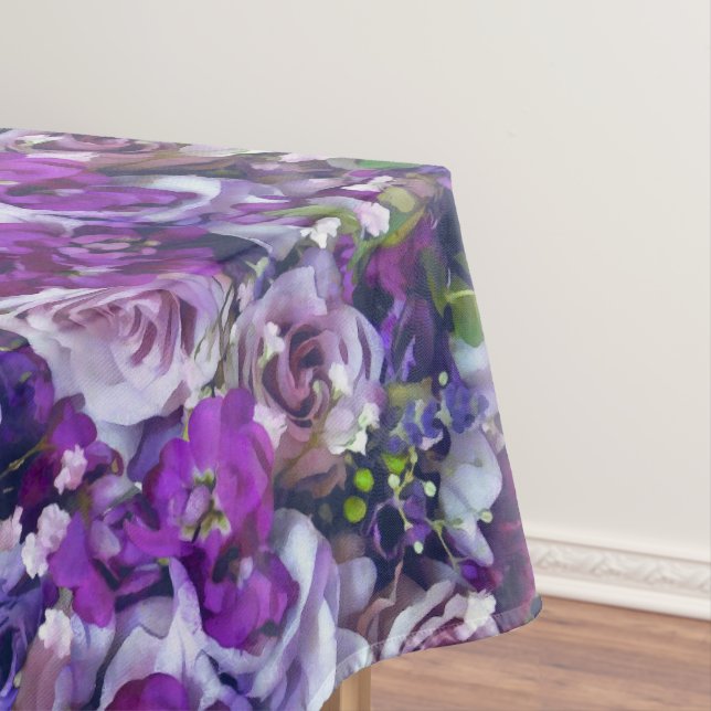 Violet Lilac Rose Blume Garten Tischdecke (Beispiel)