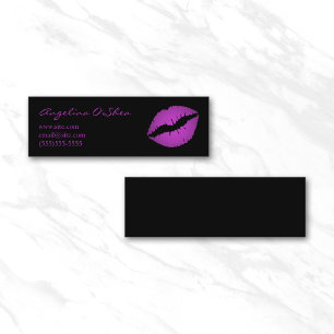 Violet Lipstick Skinny Business Card Mini Visitenkarte
