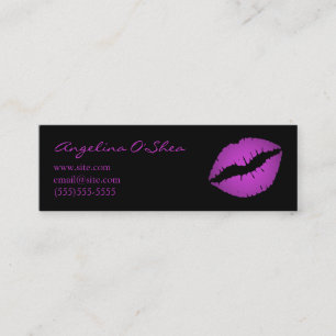 Violet Lipstick Skinny Business Card Mini Visitenkarte