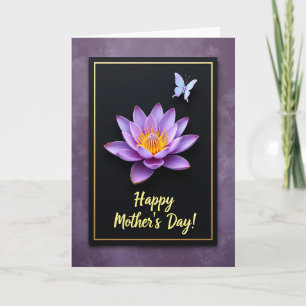 Violet Lotus Muttertagskarte Karte