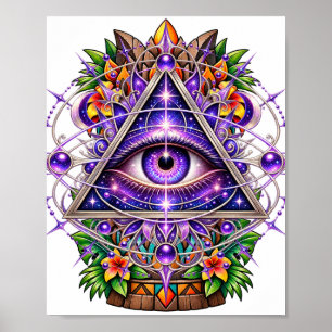 Violet Lunar Eye Poster