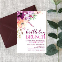 Violet Magenta Lila Floral Geburtstag Brunch