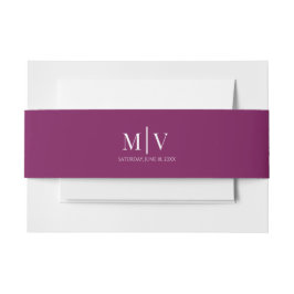 Violet Magenta Lila Wedding Einladungsbanderole